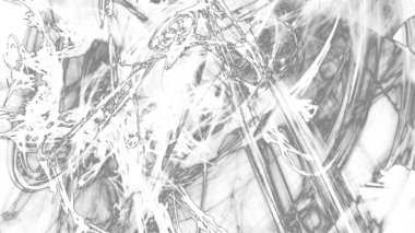 Fantezi kaotik renkli fraktal desen. Soyut Fraktal şekiller. 3D render resimde arka plan veya duvar kağıdı