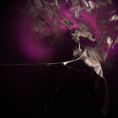 Fantezi kaotik renkli fraktal desen. Soyut Fraktal şekiller. 3D render resimde arka plan veya duvar kağıdı