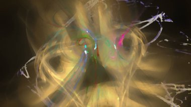 Fantezi kaotik renkli fraktal desen. Soyut Fraktal şekiller. 3D render resimde arka plan veya duvar kağıdı