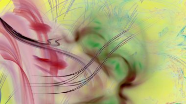 Fantezi kaotik renkli fraktal desen. Soyut Fraktal şekiller. 3D render resimde arka plan veya duvar kağıdı