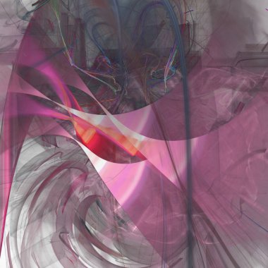 Fantezi kaotik renkli fraktal desen. Soyut Fraktal şekiller. 3D render resimde arka plan veya duvar kağıdı