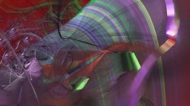 Fantezi kaotik renkli fraktal desen. Soyut Fraktal şekiller. 3D render resimde arka plan veya duvar kağıdı