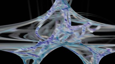 Fantezi kaotik renkli fraktal desen. Soyut Fraktal şekiller. 3D render resimde arka plan veya duvar kağıdı