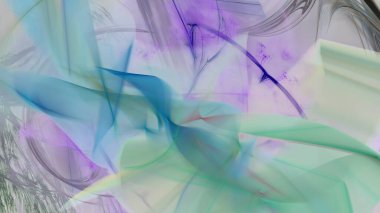 Fantezi kaotik renkli fraktal desen. Soyut Fraktal şekiller. 3D render resimde arka plan veya duvar kağıdı