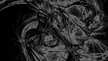 Fantezi kaotik renkli fraktal desen. Soyut Fraktal şekiller. 3D render resimde arka plan veya duvar kağıdı