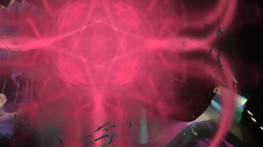 Fantezi kaotik renkli fraktal desen. Soyut Fraktal şekiller. 3D render resimde arka plan veya duvar kağıdı