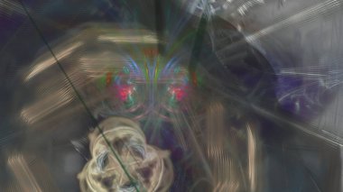 Fantezi kaotik renkli fraktal desen. Soyut Fraktal şekiller. 3D render resimde arka plan veya duvar kağıdı