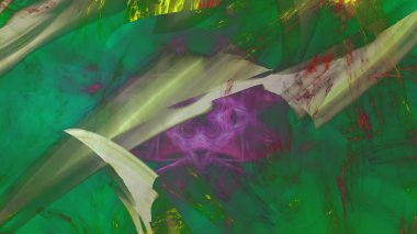 Fantezi kaotik renkli fraktal desen. Soyut Fraktal şekiller. 3D render resimde arka plan veya duvar kağıdı