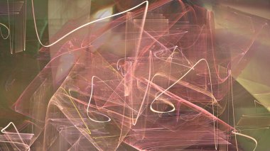 Fantezi kaotik renkli fraktal desen. Soyut Fraktal şekiller. 3D render resimde arka plan veya duvar kağıdı