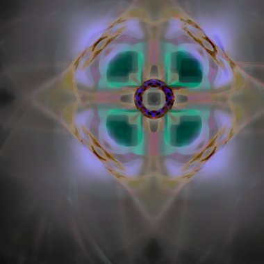 Fantezi kaotik renkli fraktal desen. Soyut Fraktal şekiller. 3D render resimde arka plan veya duvar kağıdı