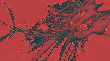 Fantezi kaotik renkli fraktal desen. Soyut Fraktal şekiller. 3D render resimde arka plan veya duvar kağıdı