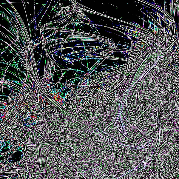 幻想中混乱的五颜六色的分形图案。抽象分形形状。3d 渲染插图背景或壁纸 — 图库照片