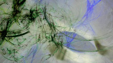 Fantezi kaotik renkli fraktal desen. Soyut Fraktal şekiller. 3D render resimde arka plan veya duvar kağıdı