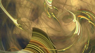 Fantezi kaotik renkli fraktal desen. Soyut Fraktal şekiller. 3D render resimde arka plan veya duvar kağıdı