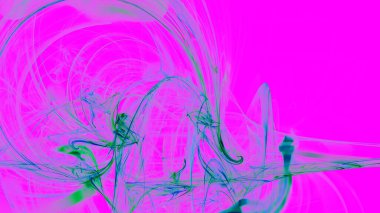 Fantezi kaotik renkli fraktal desen. Soyut Fraktal şekiller. 3D render resimde arka plan veya duvar kağıdı