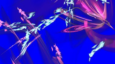 Fantezi kaotik renkli fraktal desen. Soyut Fraktal şekiller. 3D render resimde arka plan veya duvar kağıdı