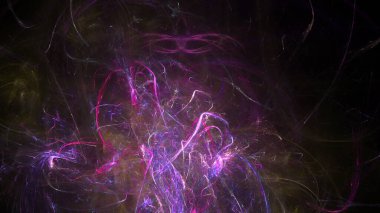 Fantezi kaotik renkli fraktal desen. Soyut Fraktal şekiller. 3D render resimde arka plan veya duvar kağıdı