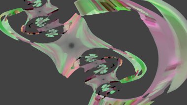 Fantezi kaotik renkli fraktal desen. Soyut Fraktal şekiller. 3D render resimde arka plan veya duvar kağıdı