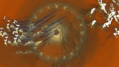 Fantezi kaotik renkli fraktal desen. Soyut Fraktal şekiller. 3D render resimde arka plan veya duvar kağıdı