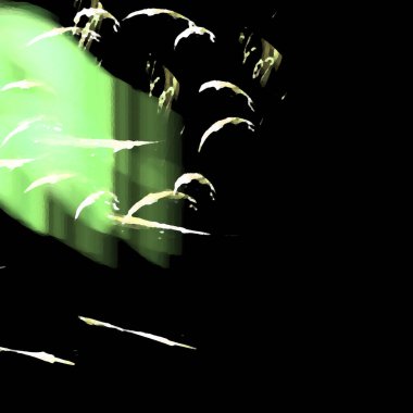 Fantezi kaotik renkli fraktal desen. Soyut Fraktal şekiller. 3D render resimde arka plan veya duvar kağıdı