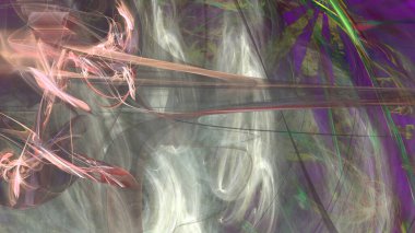 Fantezi kaotik renkli fraktal desen. Soyut Fraktal şekiller. 3D render resimde arka plan veya duvar kağıdı