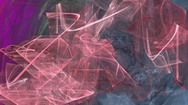 Fantezi kaotik renkli fraktal desen. Soyut Fraktal şekiller. 3D render resimde arka plan veya duvar kağıdı