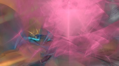 Fantezi kaotik renkli fraktal desen. Soyut Fraktal şekiller. 3D render resimde arka plan veya duvar kağıdı