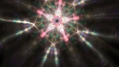 Fantezi kaotik renkli fraktal desen. Soyut Fraktal şekiller. 3D render resimde arka plan veya duvar kağıdı