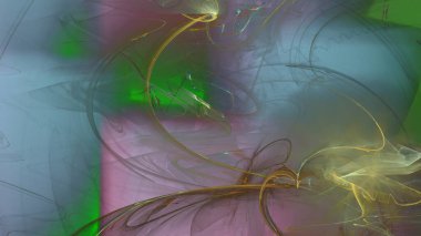 Fantezi kaotik renkli fraktal desen. Soyut Fraktal şekiller. 3D render resimde arka plan veya duvar kağıdı