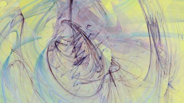 Fantezi kaotik renkli fraktal desen. Soyut Fraktal şekiller. 3D render resimde arka plan veya duvar kağıdı