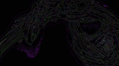 Fantezi kaotik renkli fraktal desen. Soyut Fraktal şekiller. 3D render resimde arka plan veya duvar kağıdı