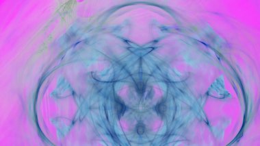 Fantezi kaotik renkli fraktal desen. Soyut Fraktal şekiller. 3D render resimde arka plan veya duvar kağıdı