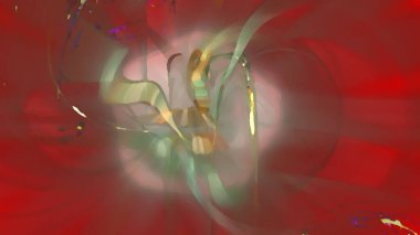 Fantezi kaotik renkli fraktal desen. Soyut Fraktal şekiller. 3D render resimde arka plan veya duvar kağıdı