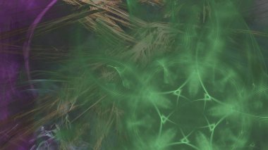 Fantezi kaotik renkli fraktal desen. Soyut Fraktal şekiller. 3D render resimde arka plan veya duvar kağıdı