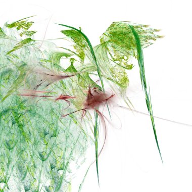 Fantezi kaotik renkli fraktal desen. Soyut Fraktal şekiller. 3D render resimde arka plan veya duvar kağıdı