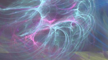 Fantezi kaotik renkli fraktal desen. Soyut Fraktal şekiller. 3D render resimde arka plan veya duvar kağıdı