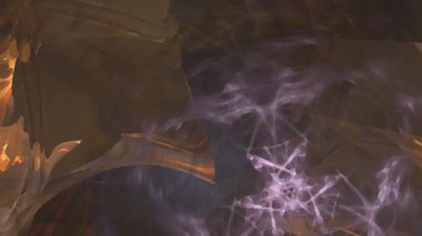 Fantezi kaotik renkli fraktal desen. Soyut Fraktal şekiller. 3D render resimde arka plan veya duvar kağıdı