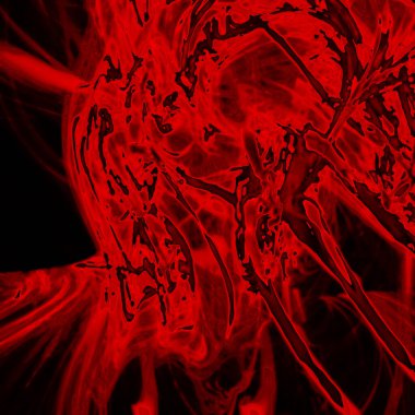 Fantezi kaotik renkli fraktal desen. Soyut Fraktal şekiller. 3D render resimde arka plan veya duvar kağıdı