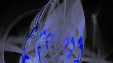 Fantezi kaotik renkli fraktal desen. Soyut Fraktal şekiller. 3D render resimde arka plan veya duvar kağıdı