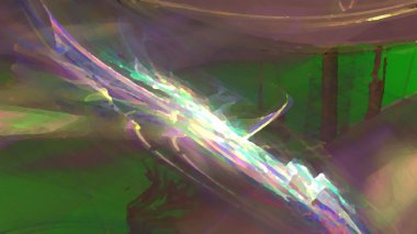 Fantezi kaotik renkli fraktal desen. Soyut Fraktal şekiller. 3D render resimde arka plan veya duvar kağıdı