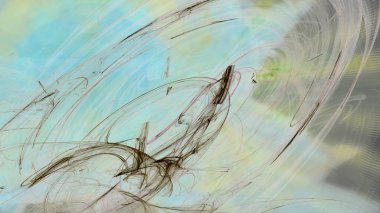 Fantezi kaotik renkli fraktal desen. Soyut Fraktal şekiller. 3D render resimde arka plan veya duvar kağıdı