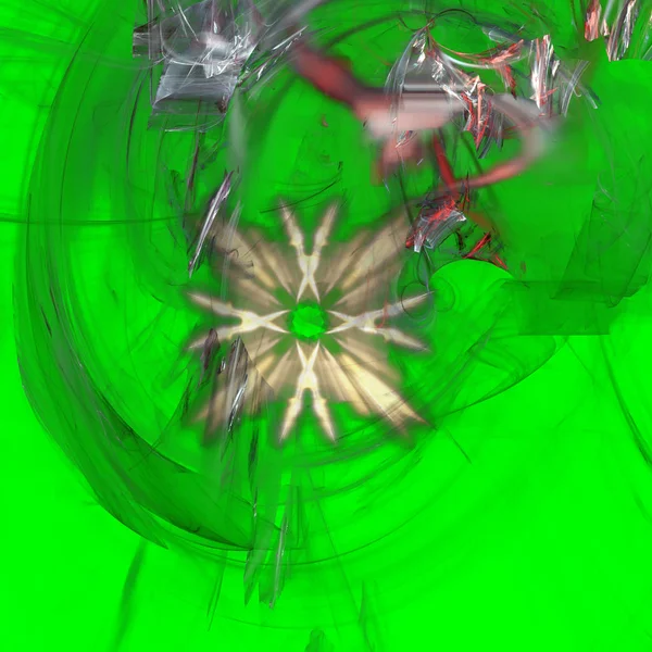 Fantasie chaotische kleurrijke fractale patroon. Abstracte fractale vormen. 3D rendering afbeelding achtergrond of behang — Stockfoto