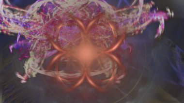 Fantezi kaotik renkli fraktal desen. Soyut Fraktal şekiller. 3D render resimde arka plan veya duvar kağıdı