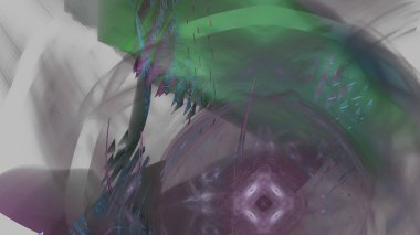 Fantezi kaotik renkli fraktal desen. Soyut Fraktal şekiller. 3D render resimde arka plan veya duvar kağıdı