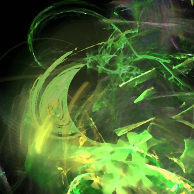 Fantezi kaotik renkli fraktal desen. Soyut Fraktal şekiller. 3D render resimde arka plan veya duvar kağıdı