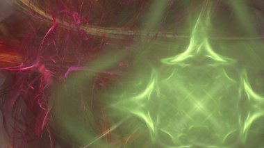 Fantezi kaotik renkli fraktal desen. Soyut Fraktal şekiller. 3D render resimde arka plan veya duvar kağıdı