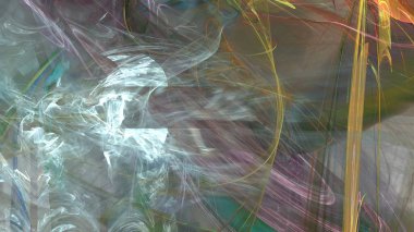 Fantezi kaotik renkli fraktal desen. Soyut Fraktal şekiller. 3D render resimde arka plan veya duvar kağıdı