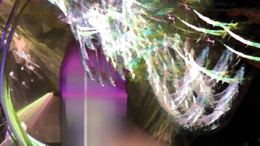 Fantezi kaotik renkli fraktal desen. Soyut Fraktal şekiller. 3D render resimde arka plan veya duvar kağıdı