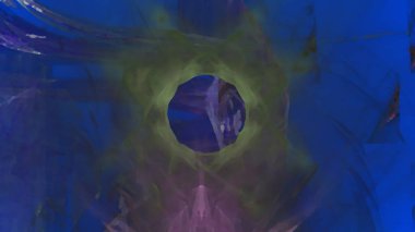 Fantezi kaotik renkli fraktal desen. Soyut Fraktal şekiller. 3D render resimde arka plan veya duvar kağıdı