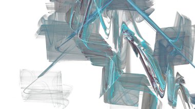 Fantezi kaotik renkli fraktal desen. Soyut Fraktal şekiller. 3D render resimde arka plan veya duvar kağıdı